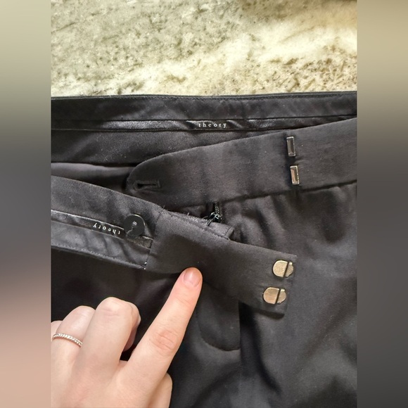 Theory Women’s Black Ibbey C Fostered Dress Pants - Size 10 - Picture 8 of 8